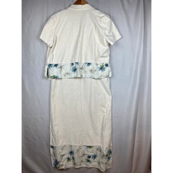 Vintage Womens Piccalino Petites 2pc Dress & Button Top 10 p Linen Hawaiian - Picture 6 of 10